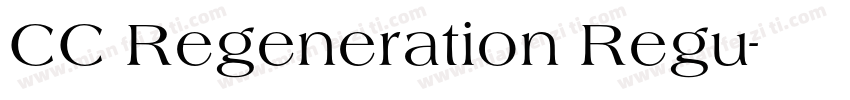 CC Regeneration Regu字体转换